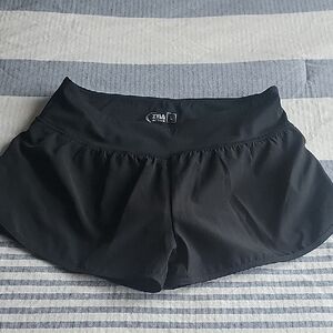 ZYIA Women's Athletic Black Trainer Shorts 3 in.